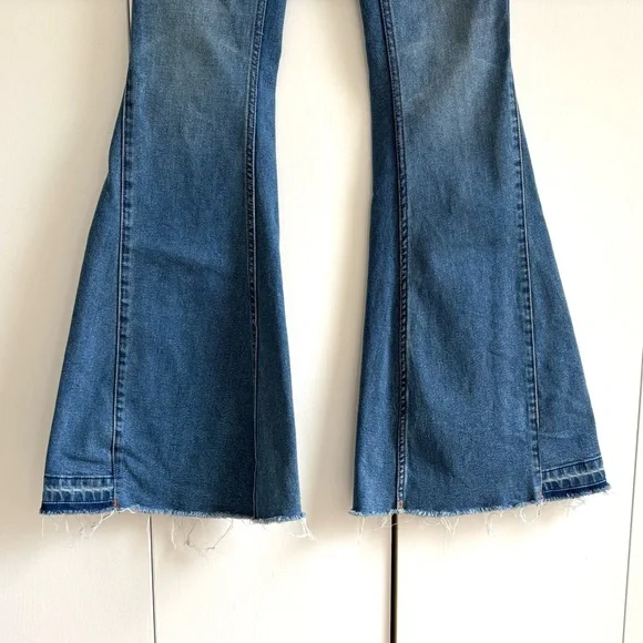 Free People We The Free Flare Low Rise Jeans Size 25 - Picture 2 of 10